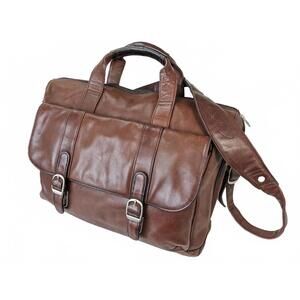 Samsonite China Men Briefcase Leather Cognac Brown Bag